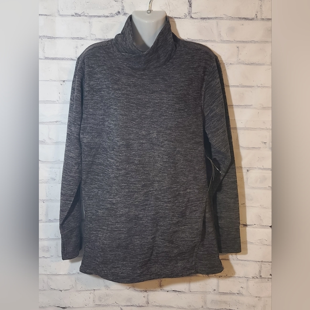 New Stillwater Supply Co. Cross Mock Neck Long Top Med